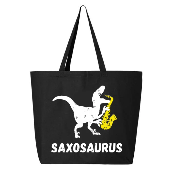 Sax Dinosaur Funny Saxophone Dino Saxophonist TRex 25L Jumbo Tote