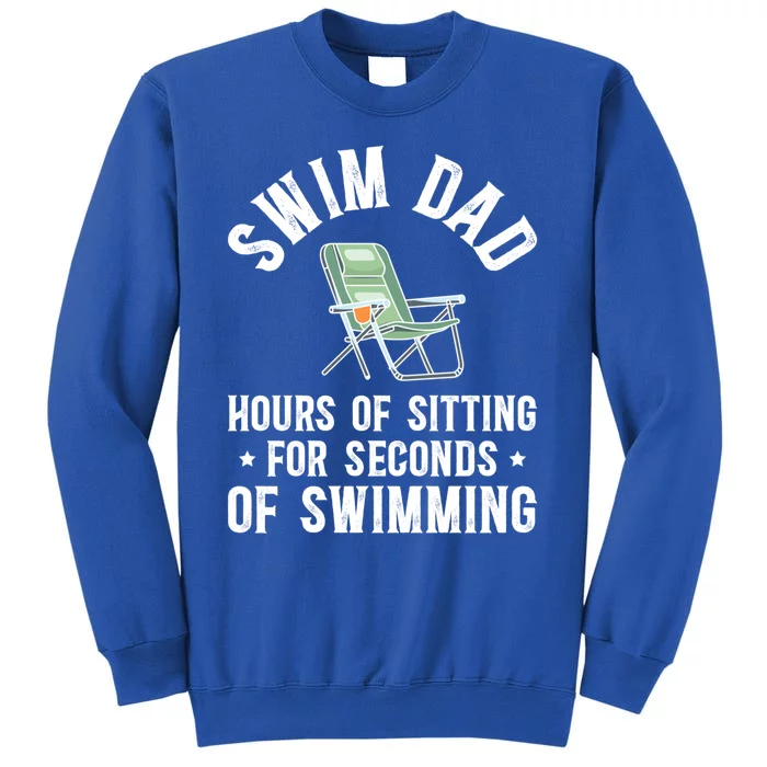 Swim Dad Funny Swimming Dad Of A Swimmer Father Cool Gift Sweatshirt