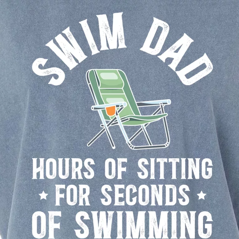 Swim Dad Funny Swimming Dad Of A Swimmer Father Cool Gift Garment-Dyed Women's Muscle Tee