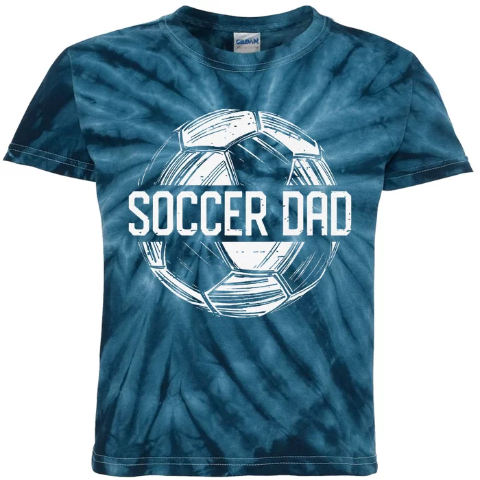 Soccer Dad Funny Soccer Lover Dad Papa Fathers Day Gift Kids Tie-Dye T-Shirt