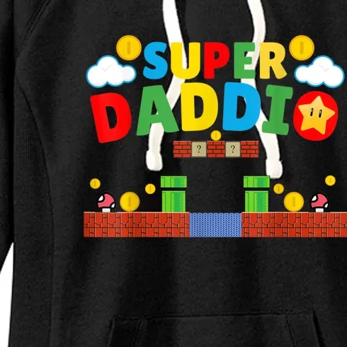 Super Dad Father's Day Gamer Daddy Super Daddio Women's Fleece Hoodie