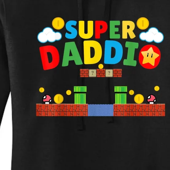 Super Dad Father's Day Gamer Daddy Super Daddio Women's Pullover Hoodie