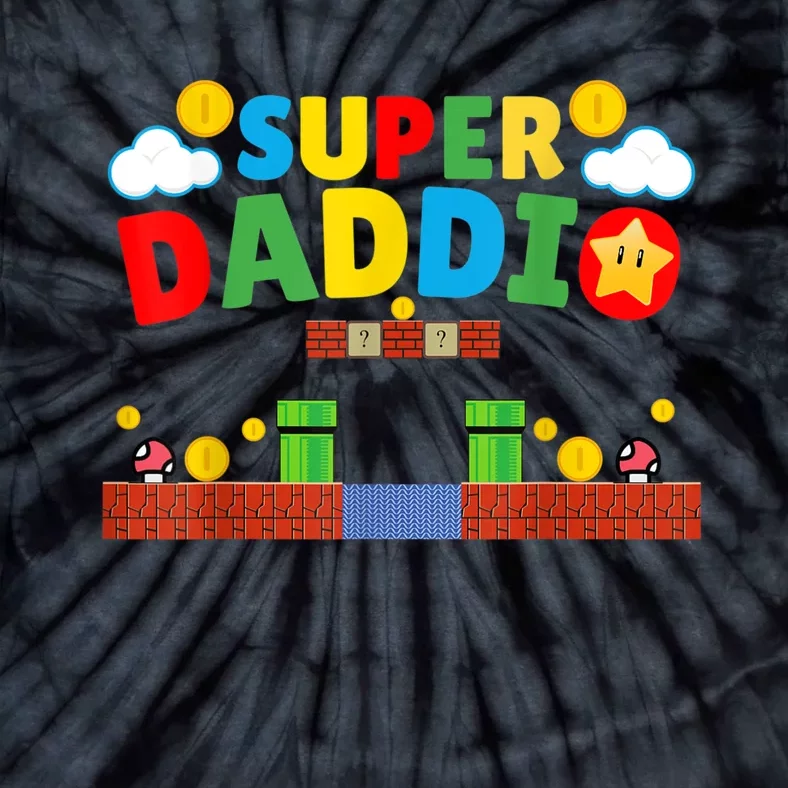 Super Dad Father's Day Gamer Daddy Super Daddio Tie-Dye T-Shirt