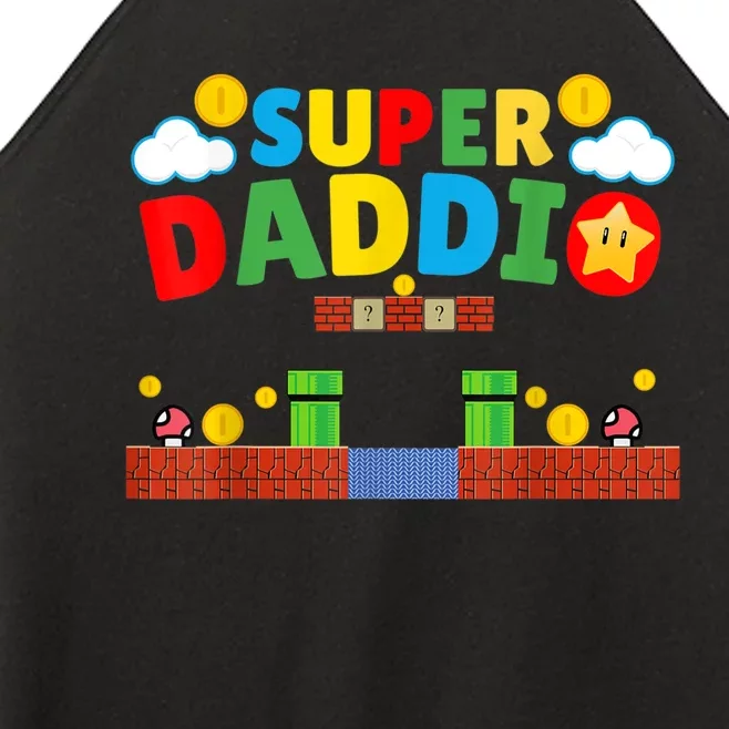 Super Dad Father's Day Gamer Daddy Super Daddio Women’s Perfect Tri Rocker Tank