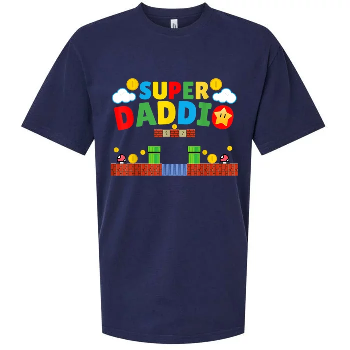 Super Dad Father's Day Gamer Daddy Super Daddio Sueded Cloud Jersey T-Shirt