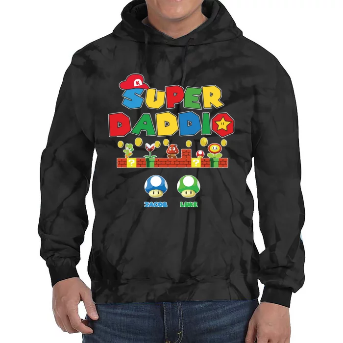 Super Daddio Father's Day Gamer Daddy Tie Dye Hoodie