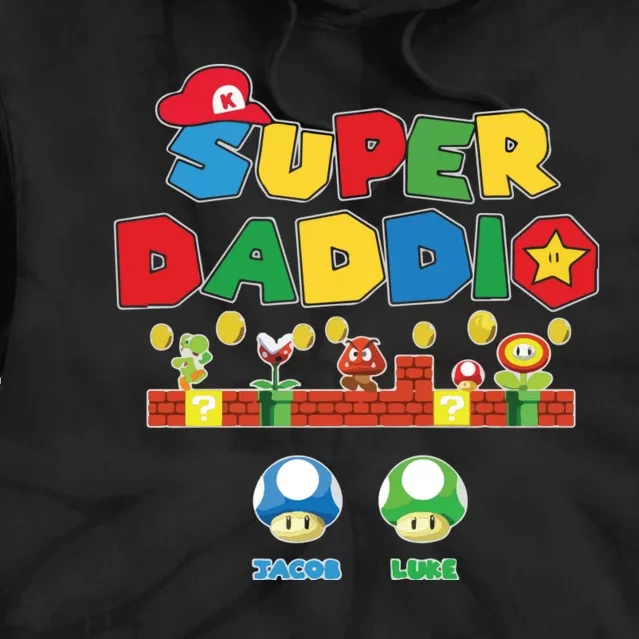 Super Daddio Father's Day Gamer Daddy Tie Dye Hoodie