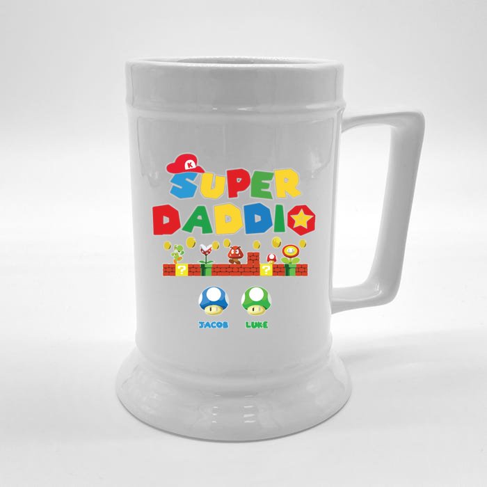 Super Daddio Father's Day Gamer Daddy Front & Back Beer Stein