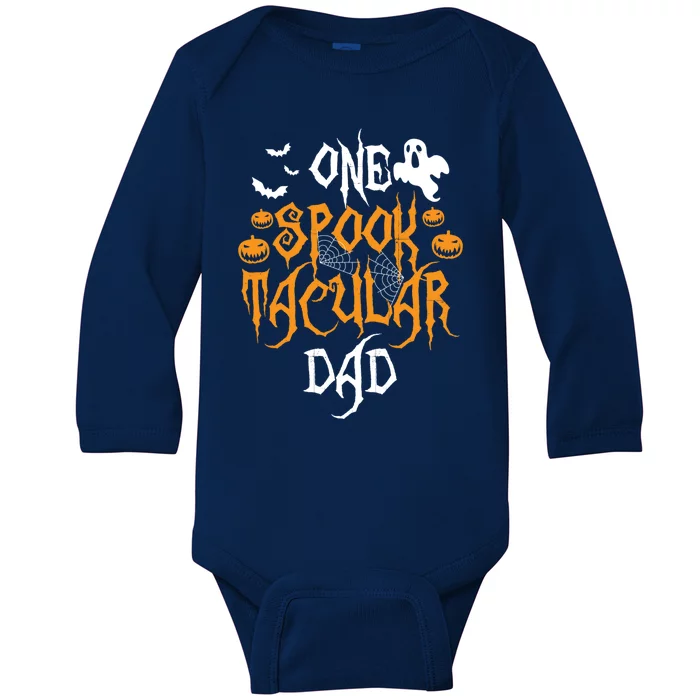 Spooktacular Dad Father Matching Family Halloween Gift Baby Long Sleeve Bodysuit