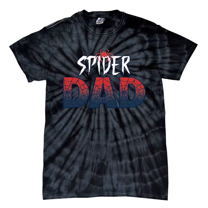 Spider Dad Funny FatherS Day Family Spider Tie-Dye T-Shirt