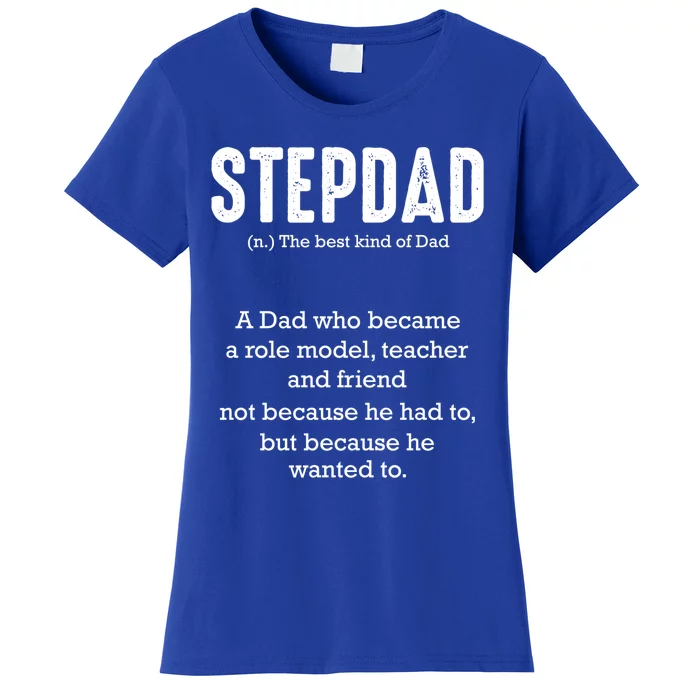 Stepdad Definition Family Parental Bonus Dad Proud Daddy Gift Women's T-Shirt