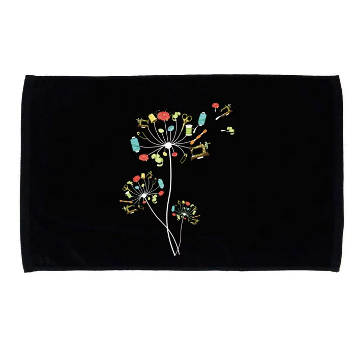 Sewing Dandelion Flowers Quilting Microfiber Hand Towel