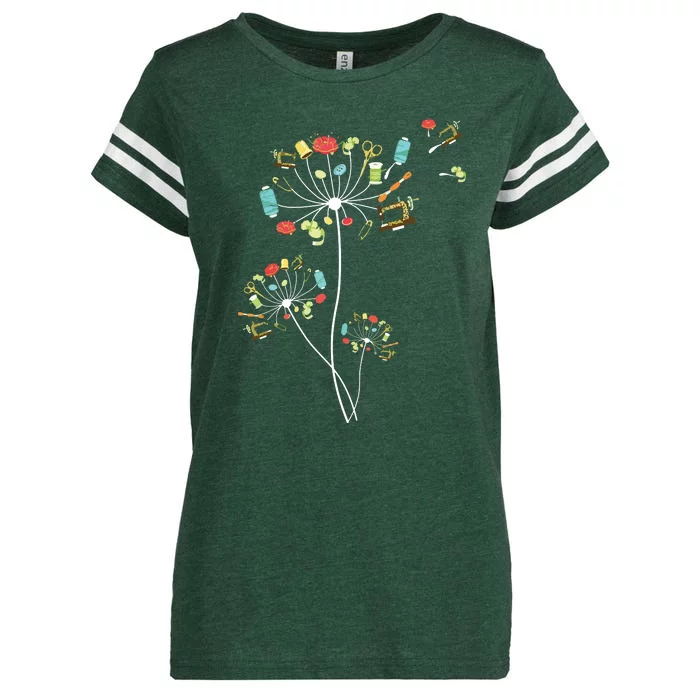 Sewing Dandelion Flowers Quilting Enza Ladies Jersey Football T-Shirt