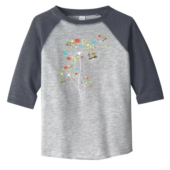 Sewing Dandelion Flowers Quilting Toddler Fine Jersey T-Shirt