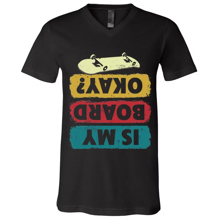 Skateboarding Design For Skater Skateboard V-Neck T-Shirt