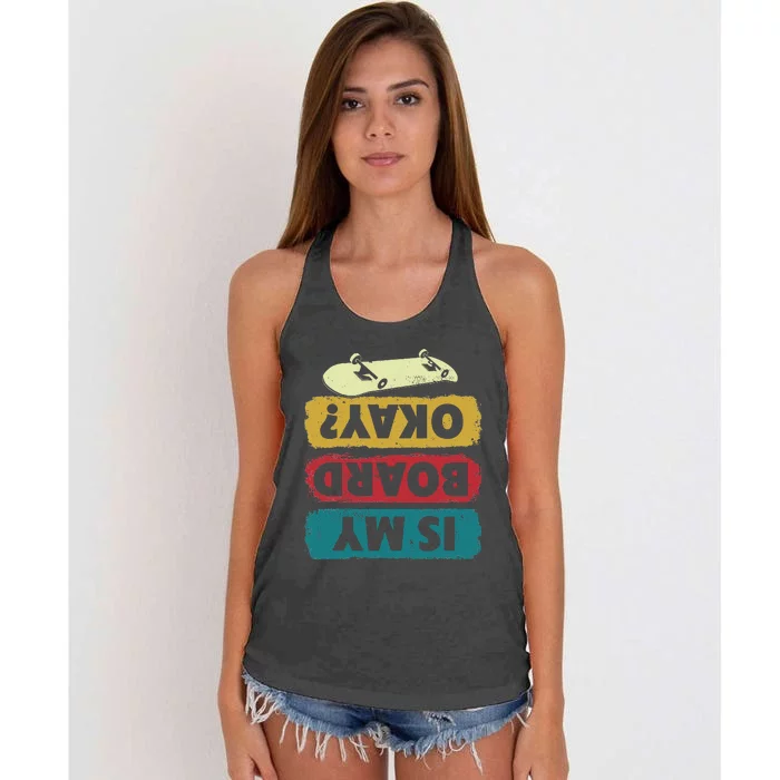 Skateboarding Design For Skater Skateboard Women's Knotted Racerback Tank