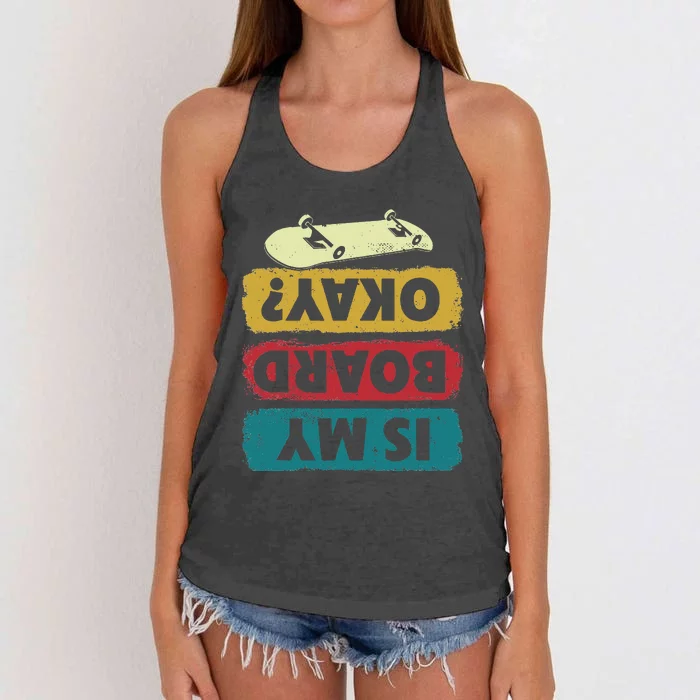 Skateboarding Design For Skater Skateboard Women's Knotted Racerback Tank