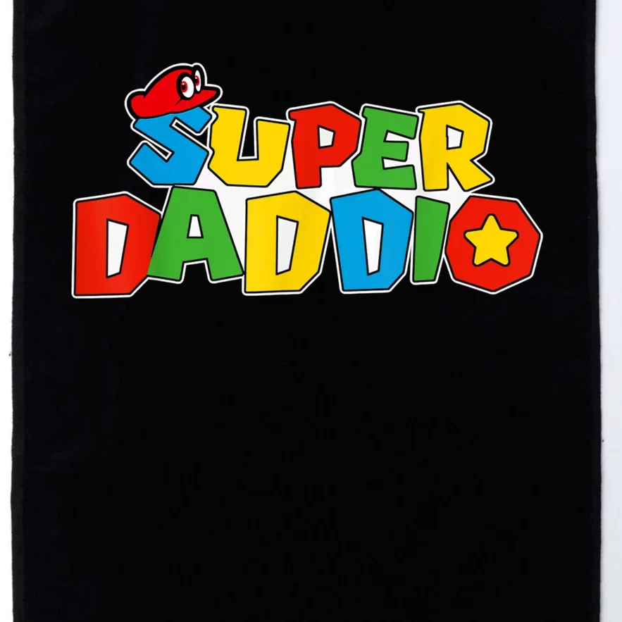 Super Daddio Funny Gamer Dad Fathers Day Video Game Lover Platinum Collection Golf Towel