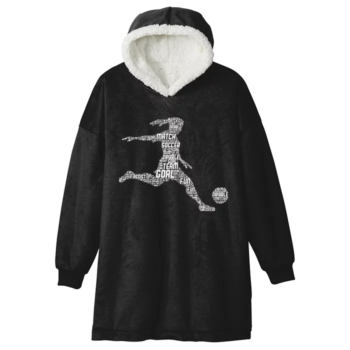 Soccer  Definition funny player soccer coach Hooded Wearable Blanket