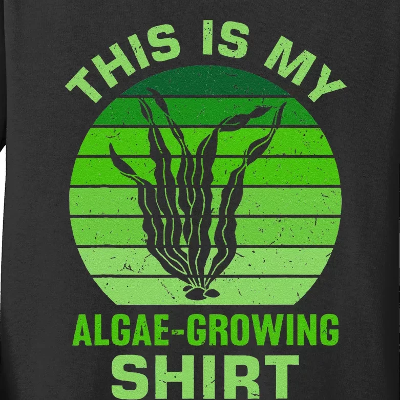 Seaweed Design For Algae Lovers Kids Long Sleeve Shirt