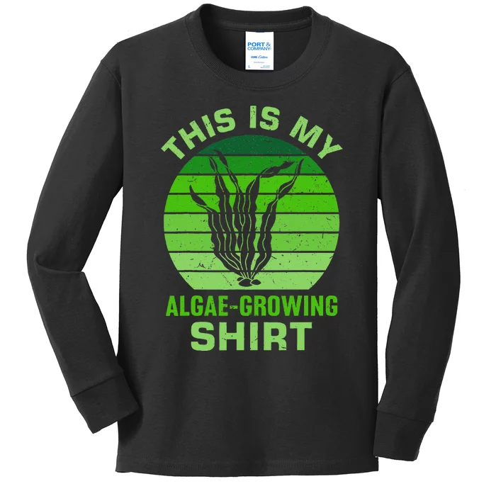 Seaweed Design For Algae Lovers Kids Long Sleeve Shirt