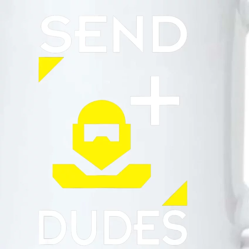 Send Dudes Funny Gamer Meme Black Color Changing Mug