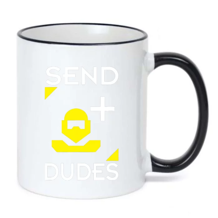 Send Dudes Funny Gamer Meme Black Color Changing Mug