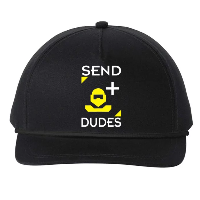 Send Dudes Funny Gamer Meme Snapback Five-Panel Rope Hat