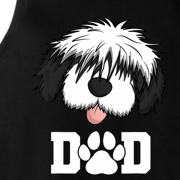 Sheepadoodle Dad Father Gift Idea for Father's Day Ladies Tri-Blend Wicking Tank