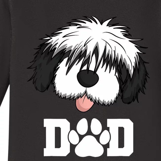 Sheepadoodle Dad Father Gift Idea for Father's Day Baby Long Sleeve Bodysuit