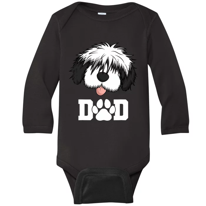 Sheepadoodle Dad Father Gift Idea for Father's Day Baby Long Sleeve Bodysuit