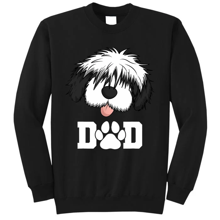 Sheepadoodle Dad Father Gift Idea for Father's Day Tall Sweatshirt