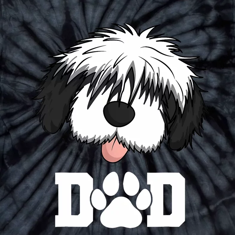 Sheepadoodle Dad Father Gift Idea for Father's Day Tie-Dye T-Shirt