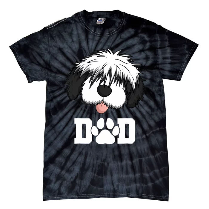 Sheepadoodle Dad Father Gift Idea for Father's Day Tie-Dye T-Shirt