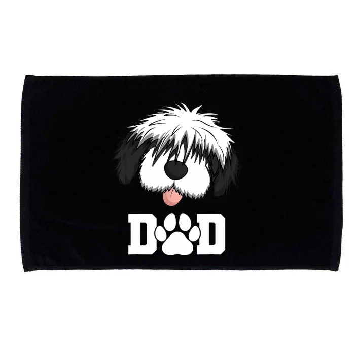 Sheepadoodle Dad Father Gift Idea for Father's Day Microfiber Hand Towel