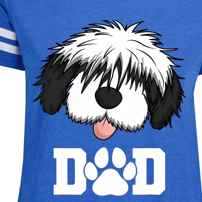 Sheepadoodle Dad Father Gift Idea for Father's Day Enza Ladies Jersey Football T-Shirt