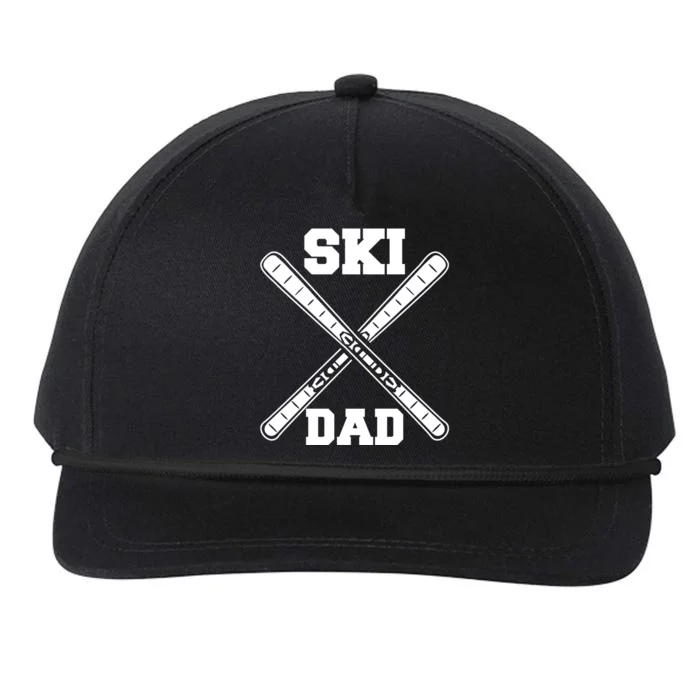 Ski Dad Father Skiing Skier Gift Snapback Five-Panel Rope Hat