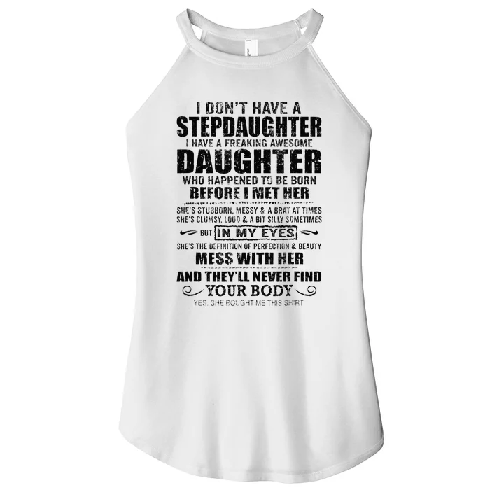 Step Dad Fathers Day Bonus Dad Gift From Wife Son Daughter Women’s Perfect Tri Rocker Tank