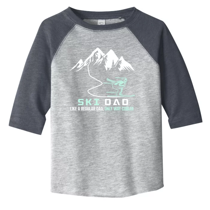 Ski Dad Funny Cute Winter Skiing Gift Toddler Fine Jersey T-Shirt