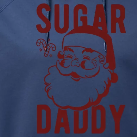 Sugar Daddy Funny Santa Christmas Performance Fleece Hoodie