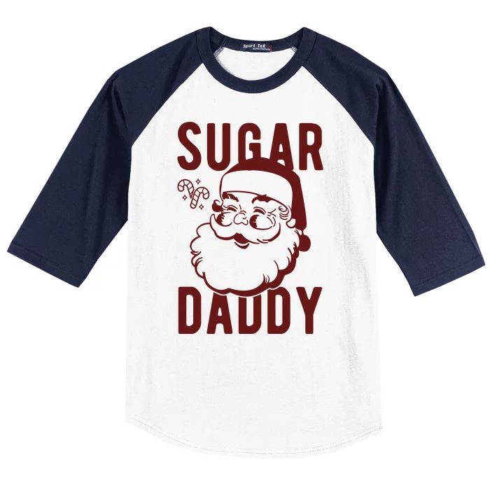 Sugar Daddy Funny Santa Christmas Baseball Sleeve Shirt