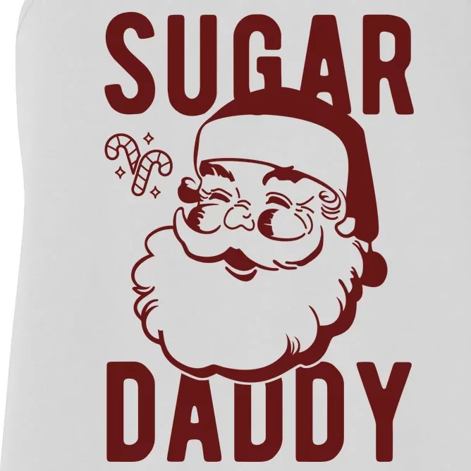 Sugar Daddy Funny Santa Christmas Women's Racerback Tank