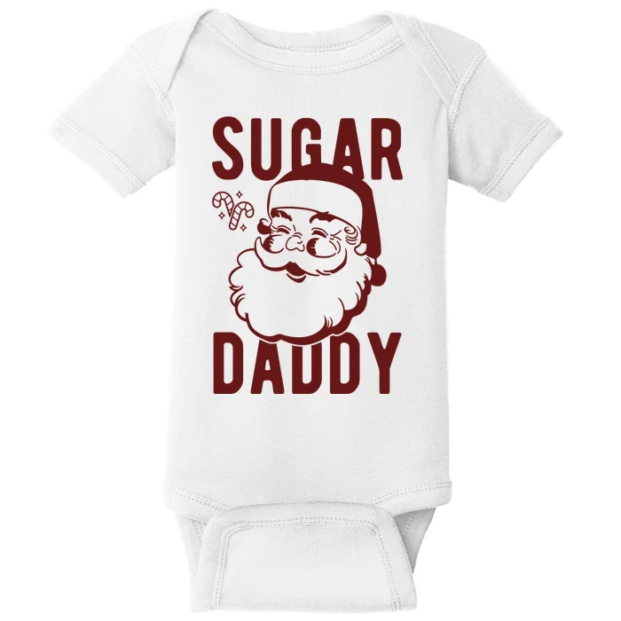 Sugar Daddy Funny Santa Christmas Baby Bodysuit