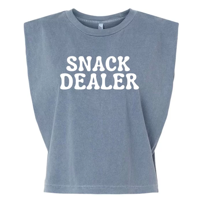 Snack Dealer Funny Mom Snack Time Snacking Joke Garment-Dyed Women's Muscle Tee