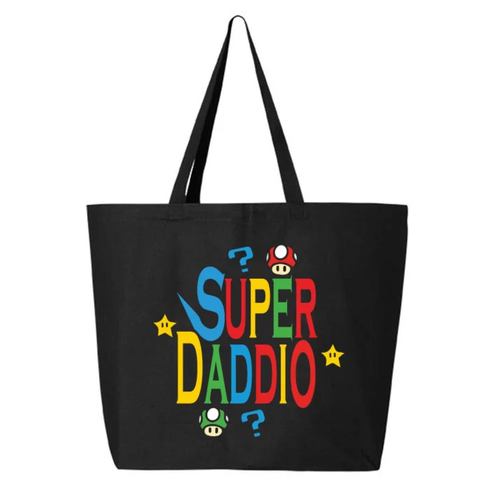 Super Daddio Funny Super Dad Daddy Father 25L Jumbo Tote