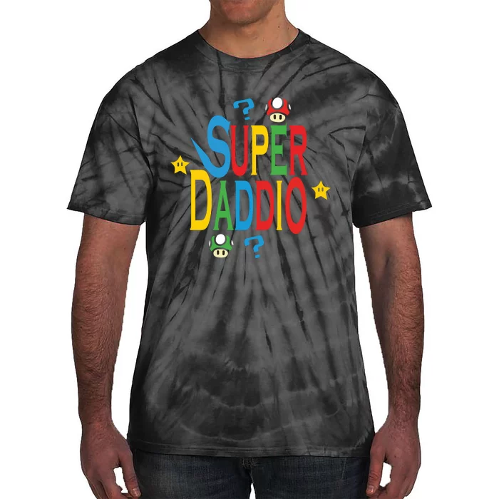 Super Daddio Funny Super Dad Daddy Father Tie-Dye T-Shirt