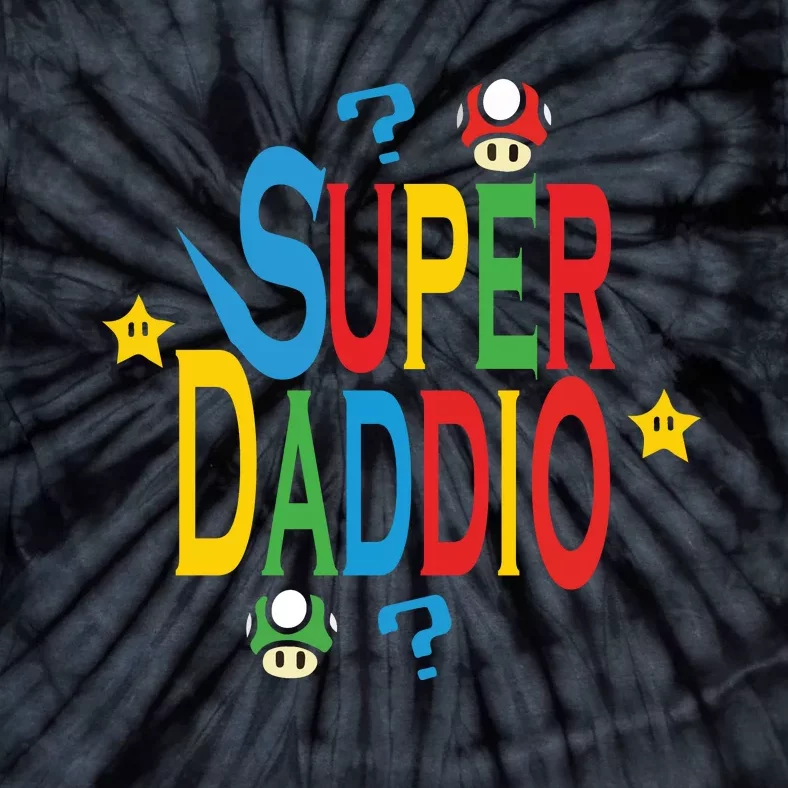 Super Daddio Funny Super Dad Daddy Father Tie-Dye T-Shirt