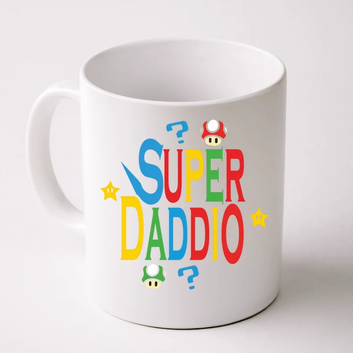 Super Daddio Funny Super Dad Daddy Father Front & Back Coffee Mug