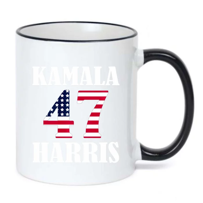 Standard Design Featuring Kamala 47 Hariis Text Black Color Changing Mug