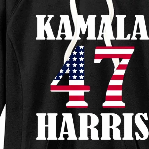 Standard Design Featuring Kamala 47 Hariis Text Women's Fleece Hoodie